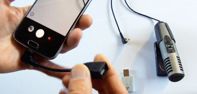 iphone con grabadora externa